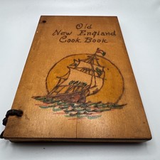 1936 New England Cook Book – With Handmade Wooden Cover