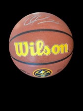CHRISTIAN BRAUN Signed DENVER NUGGETS LOGO BASKETBALL CHAMPION KU JSA