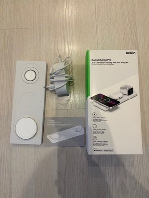 +++ Belkin BOOST CHARGE PRO Drahtloses 3-in-1-Ladepad mit MagSafe für Apple +++