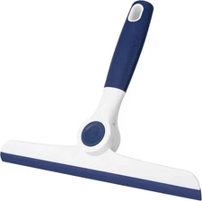 9.5" Foldable Window Squeegee, Handheld Squeegee with Soft Handle for Blue 