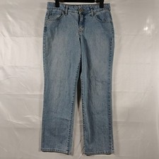 BANDOLINO BLUE Womens Mandie Classic Fit Straight Leg Jeans 10 Light Wash Denim