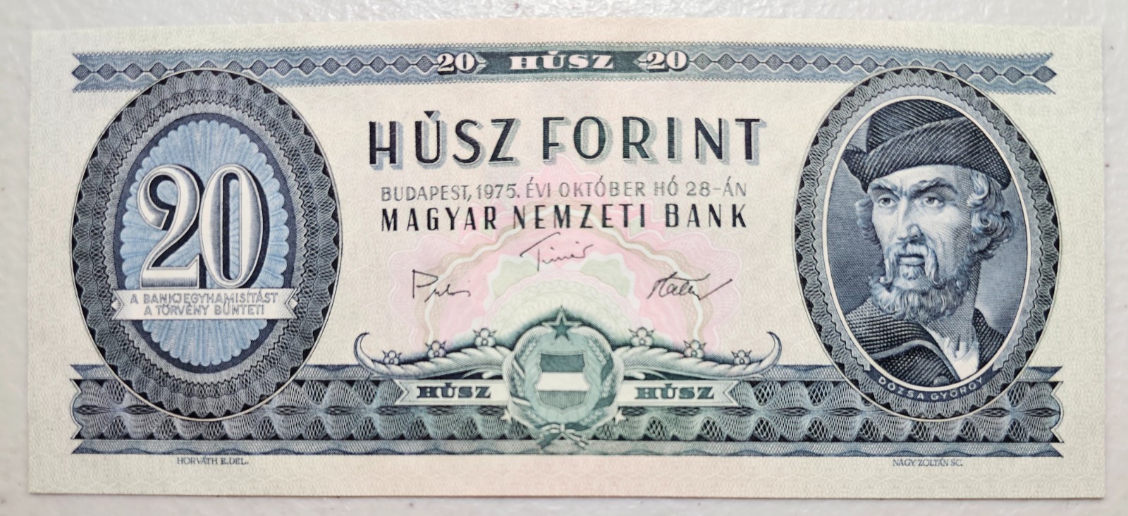 Hungary 20 Forint 1975 Unc