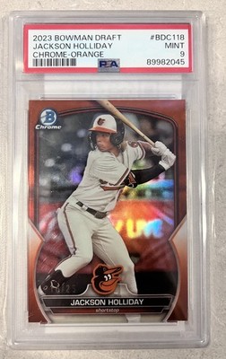 2023 Bowman Chrome Draft Jackson Holliday Orange /25 PSA 9