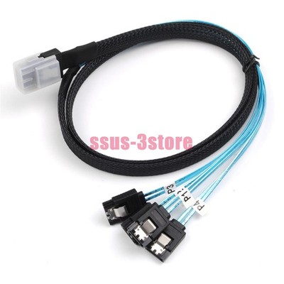 Mini SAS 36P sff8087 To 4* SATA 7Pin Target Hard Disk Data Splitter Cable 0.5/1m
