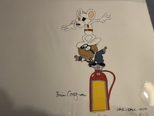 Rare Original Danger Mouse Production Cel Signed Studio Head Featuring Penfold