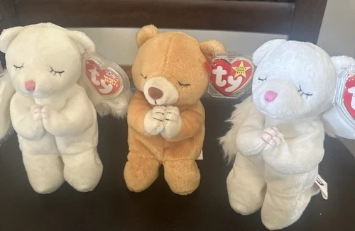 Ty Beanie Babies Lot Of 3- HOPE, BLESSED (2) With Tag Protectors