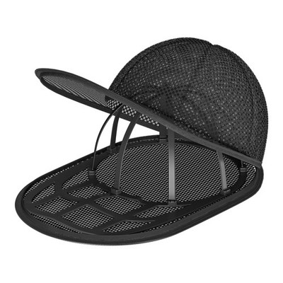 LONGD Hat Washer Cage with Snap Lock - Machine/Dryer Safe Black-1-Pack 
