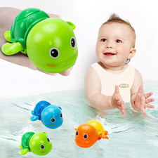 Wind Up Turtle Bath Toys 3-Pack - Swimming Bath Toys for Toddlers 1-3 Years