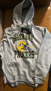 Green Bay Packers Size Large Junk Food Clothing Nfl New Hoodie Sweater Grey