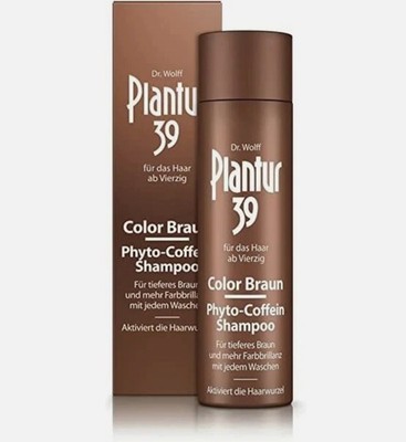 Dr. Wolff Plantur 39 Color Brown Phyto-Caffeine Shampoo Thinning Hair 8.45 oz 