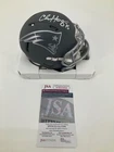 CHRIS HOGAN NEW ENGLAND PATRIOTS SIGNED SLATE MINI HELMET JSA WITNESS COA