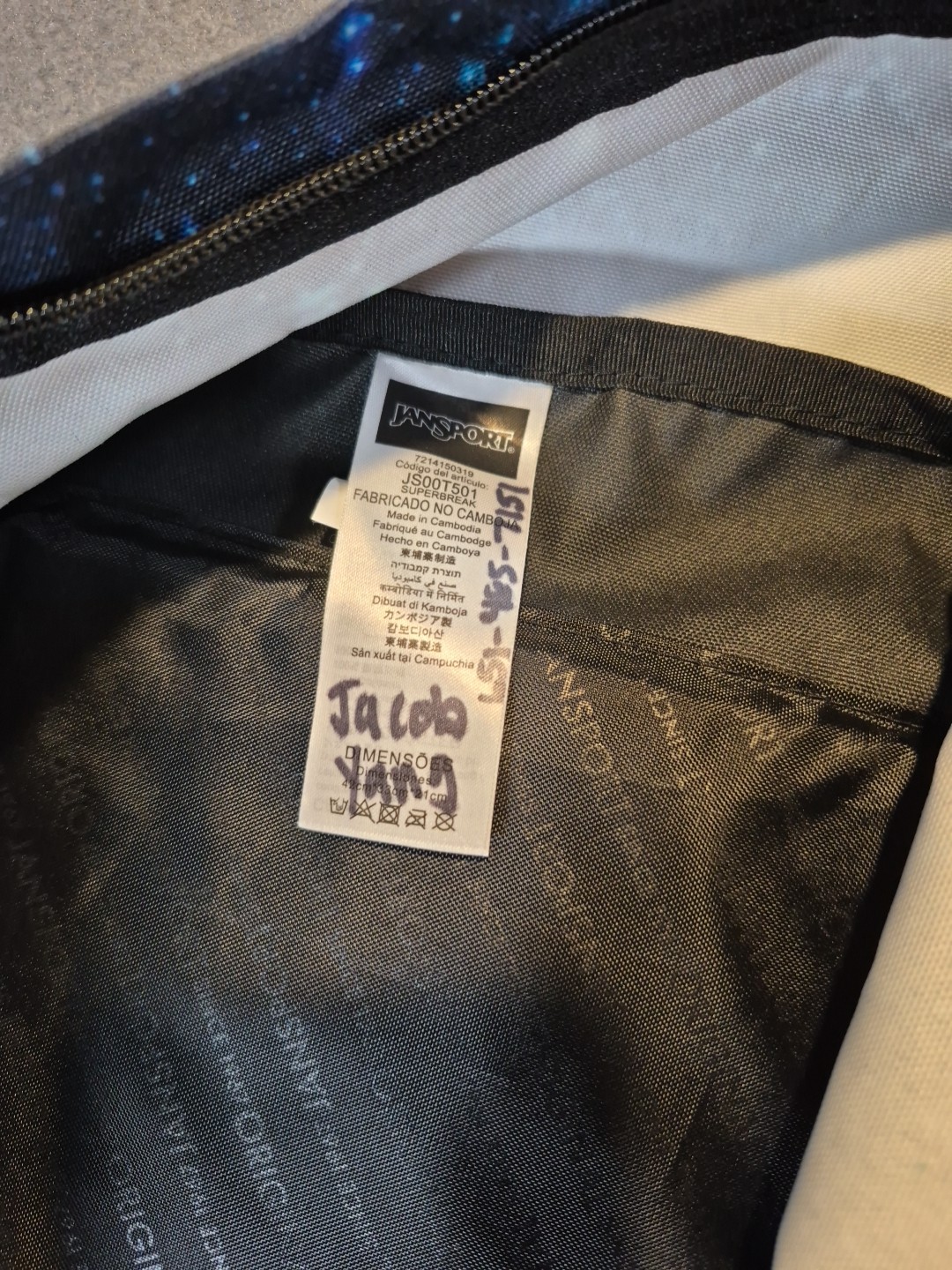 Jansport Superbreak Backpack Stellar Starforce Ga… - image 3