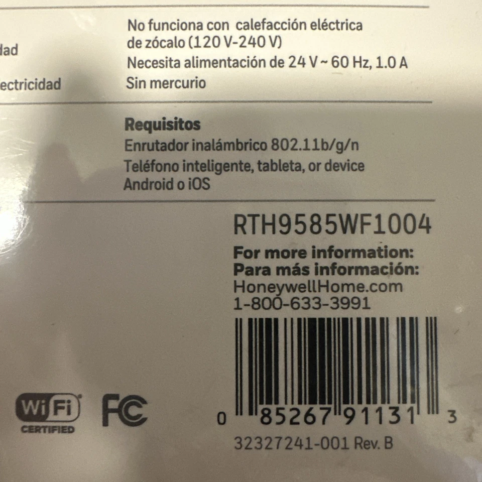 Honeywell RTH9585WF Thermostat - Wi-Fi - Smart Color Touchscreen - Brand New - Image 3 of 3