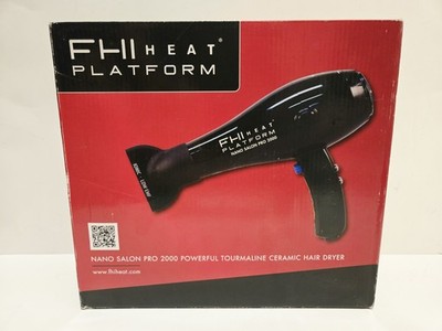 FHI HEAT Platform Nano Power Salon Pro 2000 Tourmaline Ceramic Hair Dryer BLK