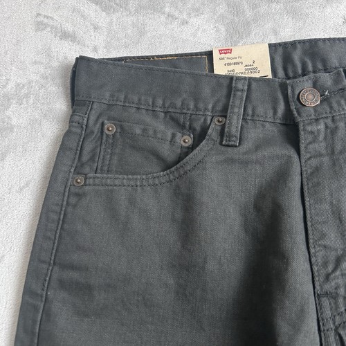 Levis Jeans Mens Size 30x30 Black Dark Wash 505 Straight Fit Regular 100% Cotton - Picture 3 of 14