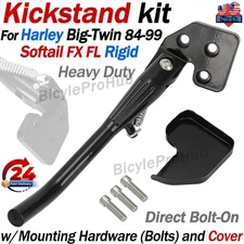 KICKSTAND MOUNT KIT FOR HARLEY 84-99 SOFTAIL RIGID FX FL BIG-TWIN W/ COVER PLATE
