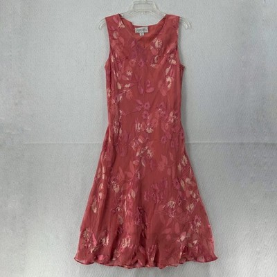 Casual Corner Annex Silk Dress Women 14 Vintage Y2K 90S Fairy Flutter Midi