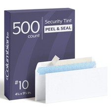 Columbian #10 Security Envelopes, 500 Pack, Self Seal 500 Count, White