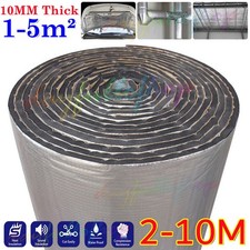 10m Self Adhesive Sound Deadening Mat Thermal Insulation Foil 10mm Acoustic Foam