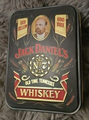 Jack Daniels Old #7 Brand Tennessee Time Whiskey Tin Hudson Scott & Sons England