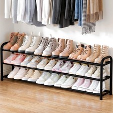 ENJOYBASICS 3 Tier Expandable Shoe Rack for Closet, Free Standing Metal Shoe ...