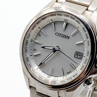 Citizen Eco-Drive H149-S096073 Solar World Time Wristwatch 41.5mm wrist 17cm