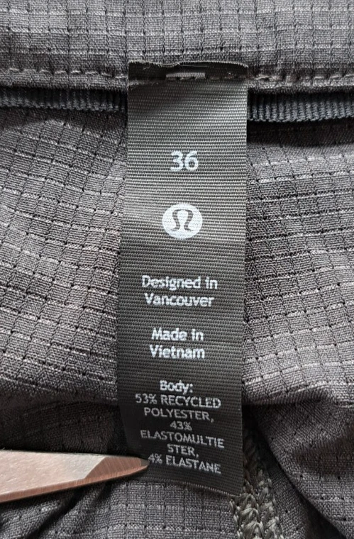 Lululemon Commission Shorts Mens 36x7 Gray Charcoal Golf Performance Athletic - Image 2 of 4