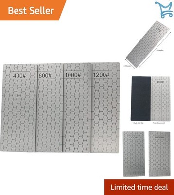 Diamond Sharpening Stone Set 4 Pieces Coarse Fine Grit Knife Tool Whetstone