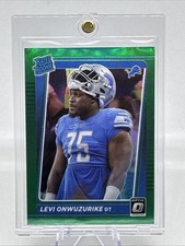 2021 Donruss Optic Rated Rookie Levi Onwuzurike #270 Green Prizm /5 Lions VG