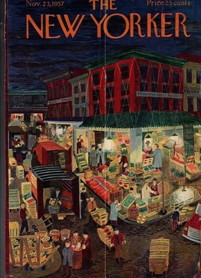 1957 New Yorker November 23 - Early morning vegetable deliveries - Karasz