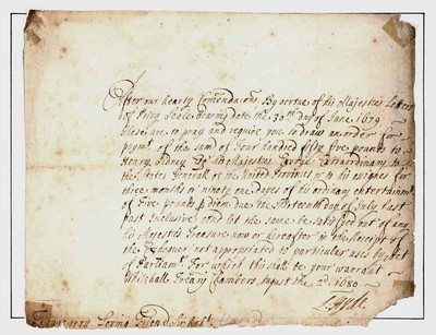 Lawrence HYDE / Autograph Document Signed