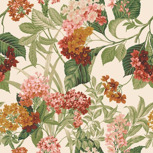 Misaki Florale Tapete SalbeigrüN/Orange Belgravia 2322 Feature Wanddekor-image