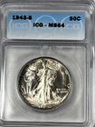 1943-S Walking Liberty Half Dollar : ICG MS64