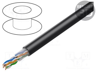 4x2x24AWG CobraNet,EtherSound Cu Line 5e Leitungen U/UTP PVC