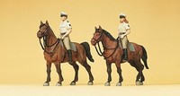 Deutsche Polizei Zu Pferd (2) Exklusives Ho/Oo Figuren Set Preiser 10389