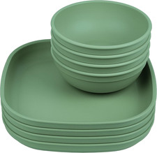 Toddler Plates - 9 in and Bowls - 20 Oz. - Kids Plates and Bowls, Microwave and