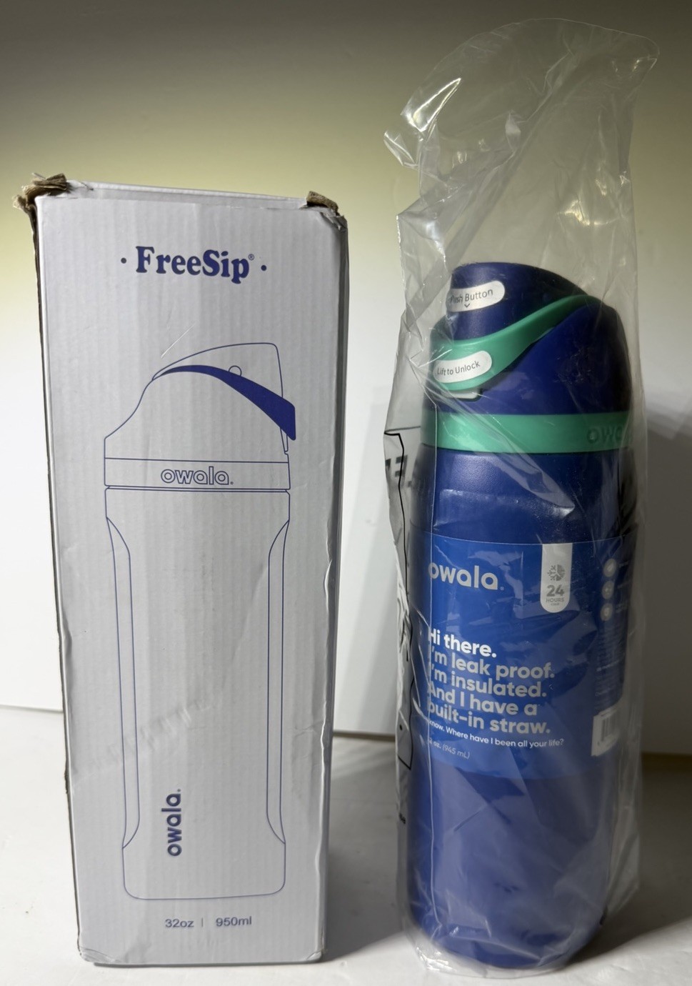 Owala FreeSip Insulated Stainless Steel Water Bottle, 32 oz,