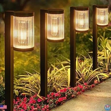 6 Pack Solar Pathway Lights - Super Bright, 12-Hour Runtime, IP65 Waterproof