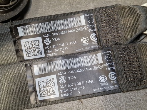 Jeu 2 ceintures sécurité avant - Volkswagen Passat VI d'oct 2010 à avril 2015 - Photo 3/4