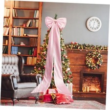     Christmas Decoration Giant Bow, 75 x 19 inch Satin Ribbon Bows for Pink