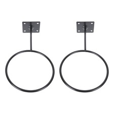 2Pcs Ball Wall Rack Black Basketball and Soccer Holder