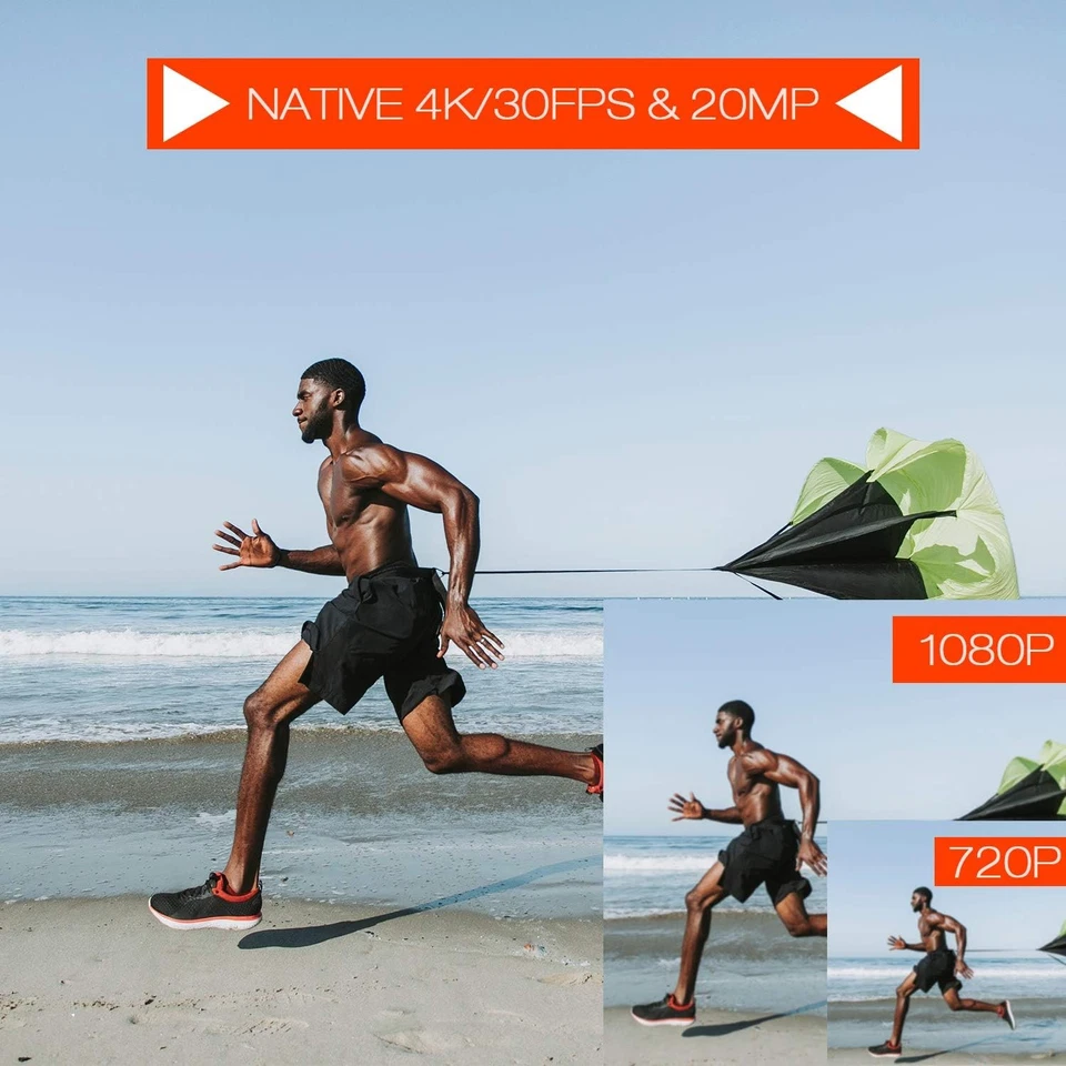 Campark Native 4K Action Camera 20MP EIS TouchScreen WiFi Sports Cam Waterproof - Image 4 of 4