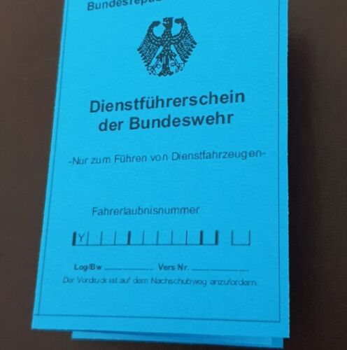 German National Military Driving Licence, European Driver's License, Bundeswehr