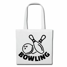 Tasche Beutel Baumwolltasche BOWLING BOWLINGS KUGEL BOWLINGBAHN BOWLING CENTER