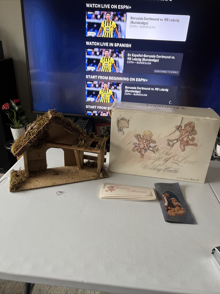 Vintage Fontanini for Roman Inc Wedding Crèche Nativity wood 16