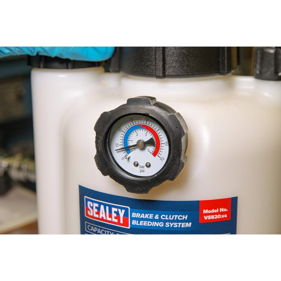 Sealey VS820 Brake and Clutch Bleeding System 2.5 ltr Bleed Bleeder Tool Garage - Image 4 of 4