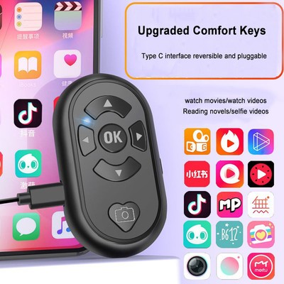 Remote Control Button Rechargeable Type-C Charging Wireless Selfie Bluetooth New