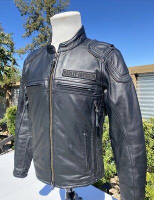 Harley Davidson Men AURORAL Willie G Reflective Skull Leather