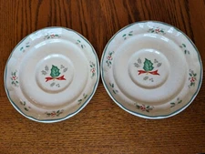 2 International Christmas Marmalade Saucers