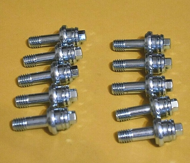 10 New Side Post Battery Terminal Long Bolts & Spacers 3/8"16 GM Cars